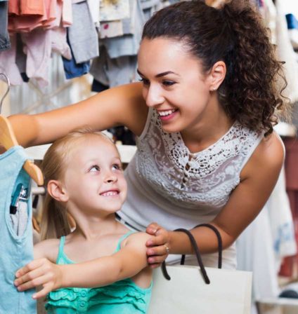 thumbnail image of girl and adult shopping