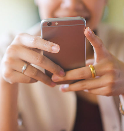 woman on phone