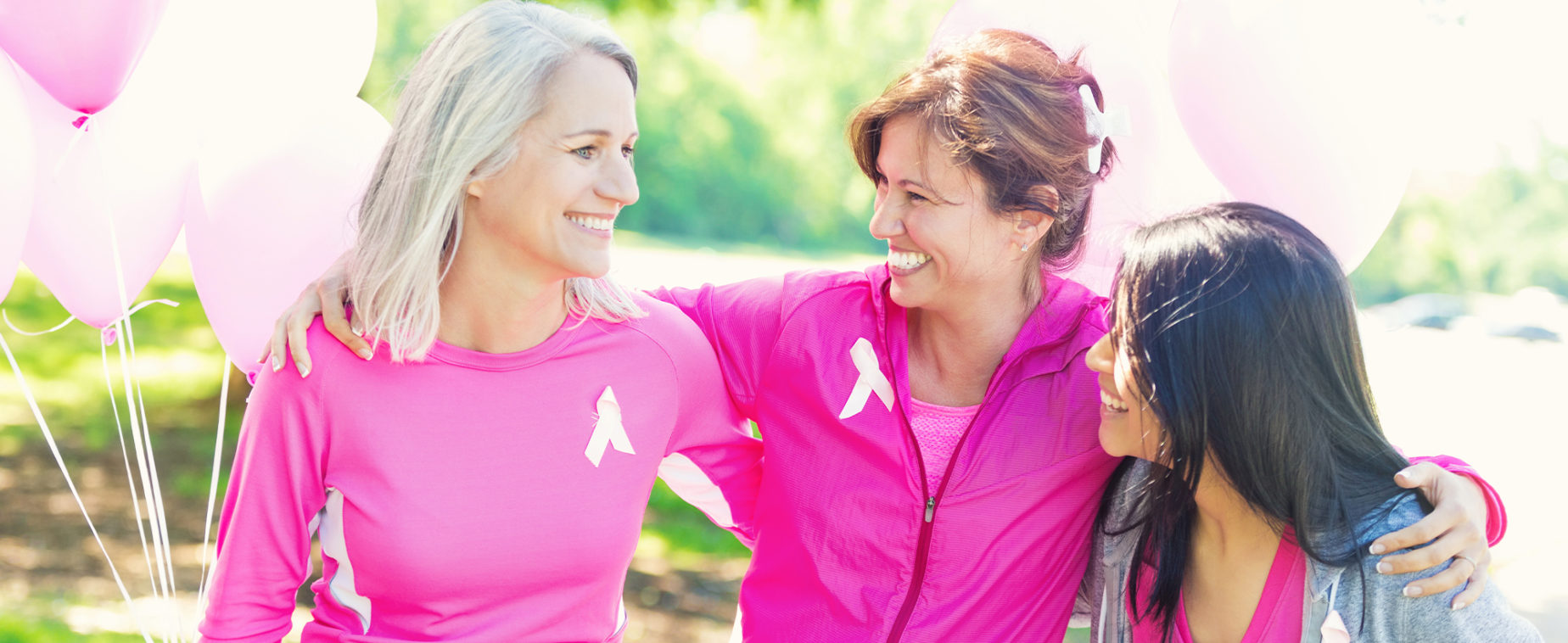 Woman at Breast Cancer Awareness Event