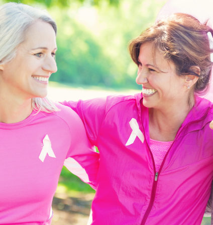 Woman at Breast Cancer Awareness Event