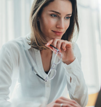 Woman on Computer